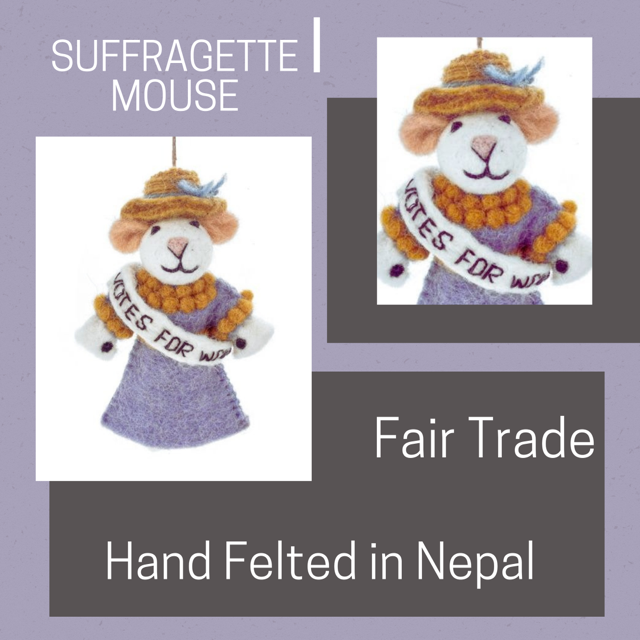 Suffragette Mouse Ornament