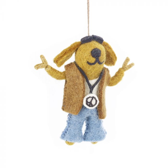 Felt Dude Dog Hanging Decoration